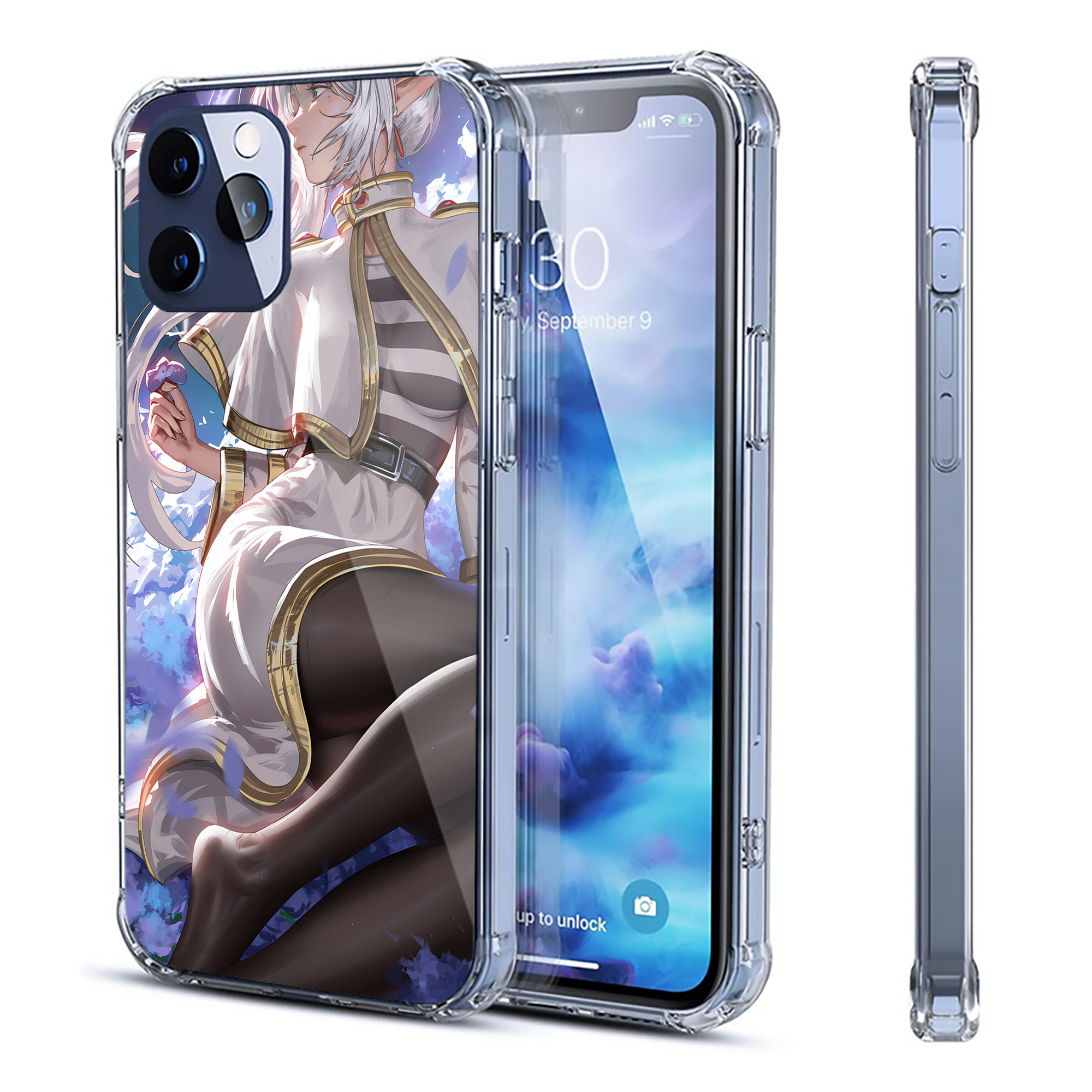 （画像用） 葬送のフリーレン Frieren 【iPhone 12シリーズ対応】透明スマホケース（クリアソフトケース）